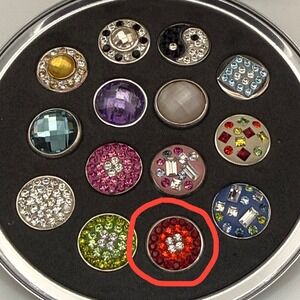 Kameleon Jewelry JewelPop KJP059 Scarlet Sparkle Sterling Silver Interchangeable